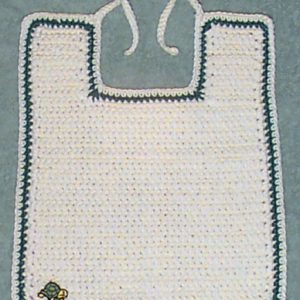 crocheted beginner baby bib