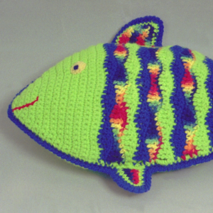 Tropical Fish Crocheted Pillow