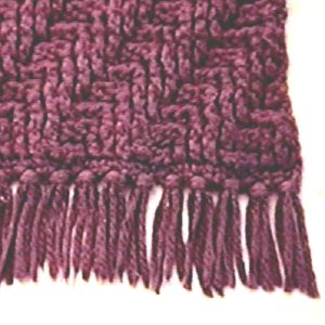 crocheted accent throw rug