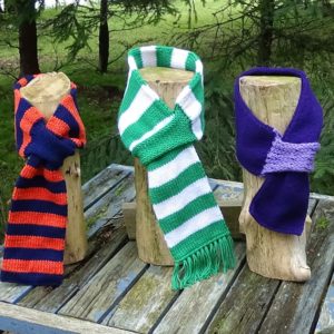 Trio of keyhole scarf variations