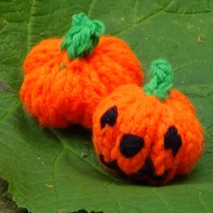 mini pumpkins and jack o'lantern
