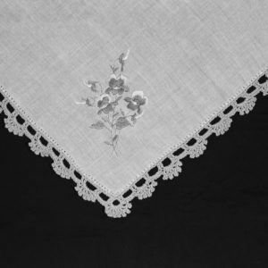 Lacy crocheted edging