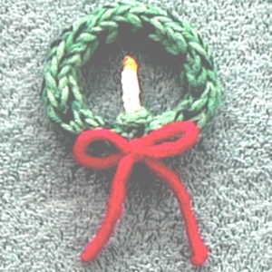 I-cord Christmas Wreath Ornament
