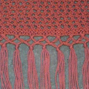 Knit Eyelet Lace Shawl