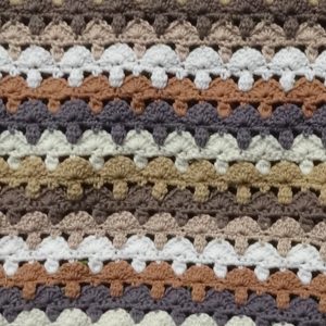 Magic mushroom afghan detail