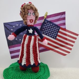 Betsy Ross crocheted doll