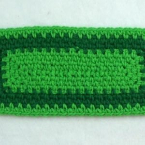 Moss stitch rectangle untwisted