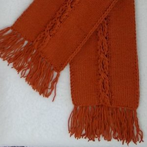 Embossed cable scarf