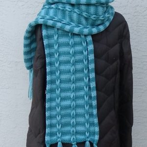 Machine Knit Faux Cable Scarf
