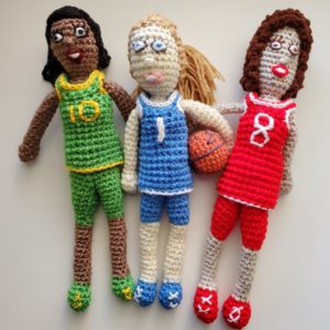 Crocheted Women Basketball player doll