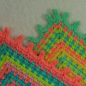 Easy Moss Stitch Crocheted Edging