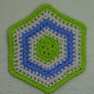Moss Stitch Hexagon Doily