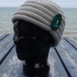 Ridge Stitch Beanie garter bar practice project