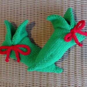 Machine Knit Elf Slipper Socks