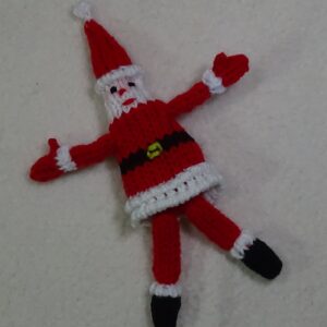 Santa ornament doll for machine knitting