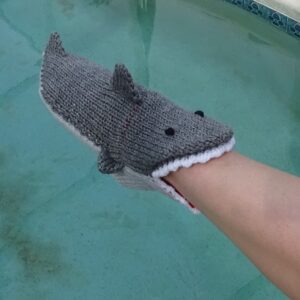 Machine Knit Shark Slipper socks