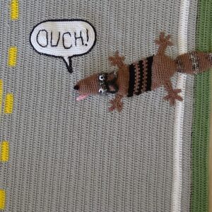 Roadkill Blanket close-up of Squish