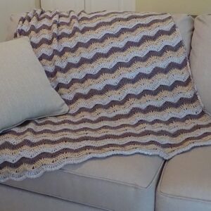 Triple Ripple Crocheted Blanket