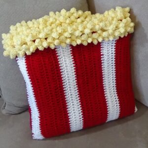 Crocheted Popcorn Movie Blanket